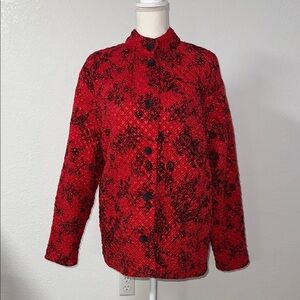 Red and Black Patterned Jacket